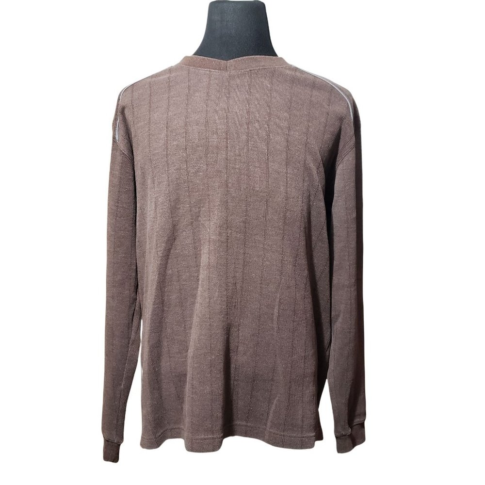 Columbia Long Sleeve Crew Neck Sweater XXL Brown Solid 2XL Pullover